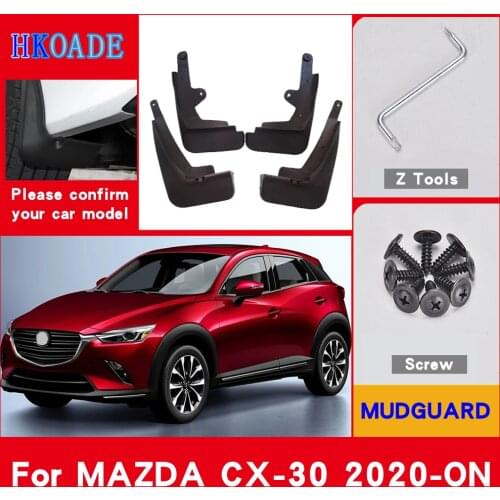 Car Fender Mud Flaps For Mazda CX30 CX-30 2020-on 4 Mudguards Splash Guards Fender Mudflaps Car Fender Accessories Car Fender