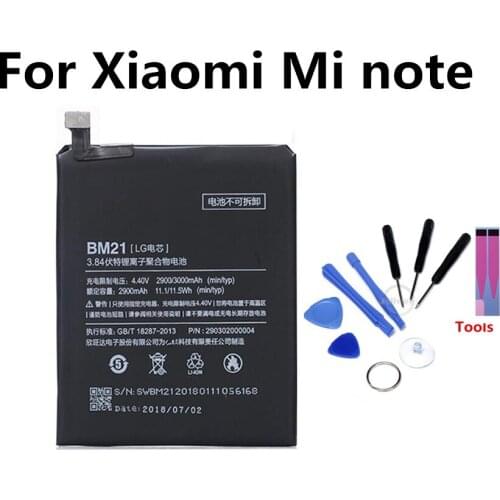 BM21 Mobile Phone Battery For Xiaomi Mi NOTE Real Capacity 3000mAh Replacement Li-ion Battery