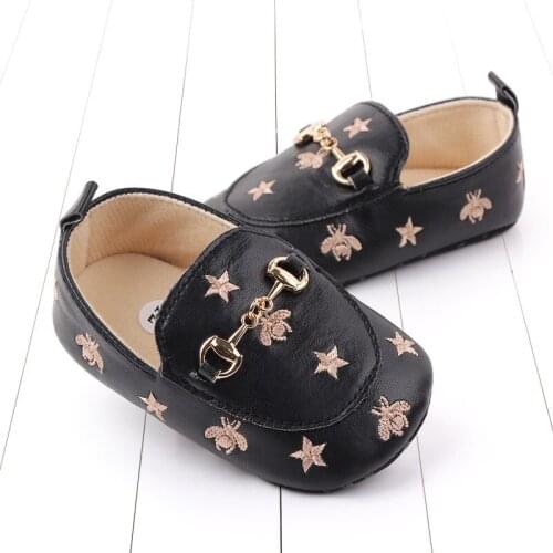Spring and autumn new born baby boy clothes breathable PU leather soft sole toddler baby girl shoes