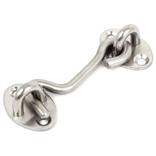 Doors and windows, stainless steel clasp, Eye Cabin hook clasp, 75mm long