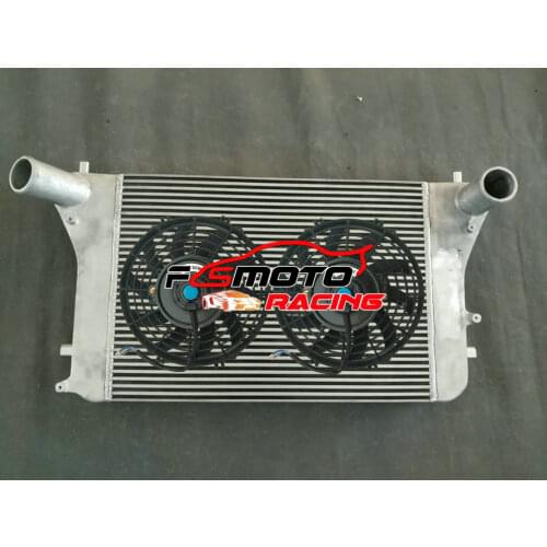 FMIC Aluminum Intercooler + FAN For 2006-2010 VW Golf GTI Jetta MK5 MK6 Audi A3 S3 TT Passat FSI TSI 2.0T Turbo GEN2 08 09 07