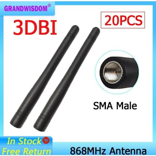 868MHz 915MHz lora Antenna 20p 3dbi SMA Male Connector GSM 915 MHz 868 MHz antena antenne +21cm RP-SMA/u.FL Pigtail Cable