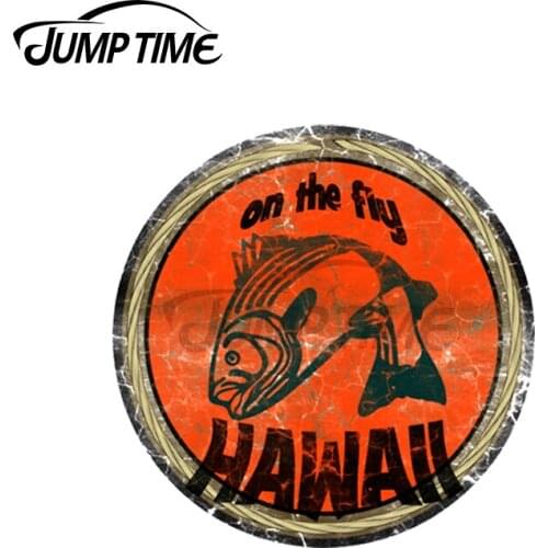 JumpTime 13 x 13cm For Hawaii On the Fly Waterproof Laptop Windows Car Stickers Refrigerator Cartoon Decal VAN Graphics