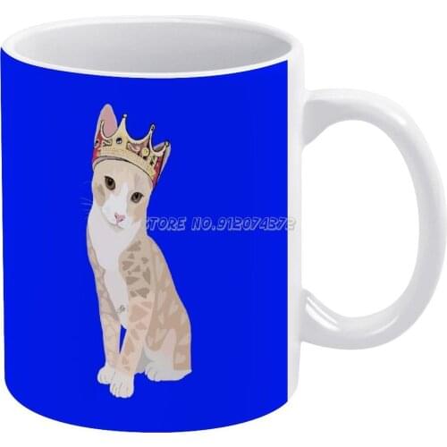 Cat Coffee Mugs Custom Cup Personalized Mug Tea Cup Hot Drink Cup Creative Drinkware Gifts Cat Cat Crown Cat Heart Cat Beige Cat