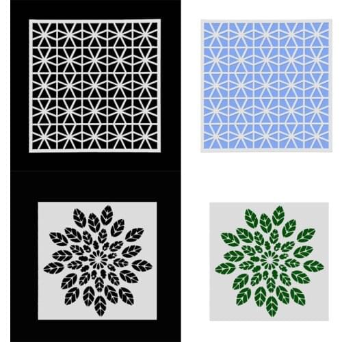 2pc Stencil Home Wall Painting Inkjet Decor DIY Layering Painting Template Scrapbooking Embossing Album Supplies