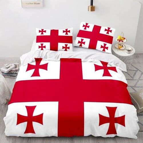 Georgia Flag Bedding Set Single Twin Full Queen King Size Europe Developed Country Bed Set Children Bedroom Duvetcover Sets