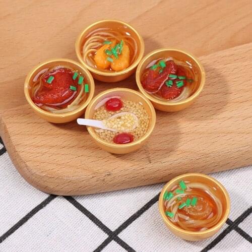 1:12 Dollhouse Miniature Food Tangyuan Set/ Japanese Ramen Set Dollhouse Accessories for Decoration New