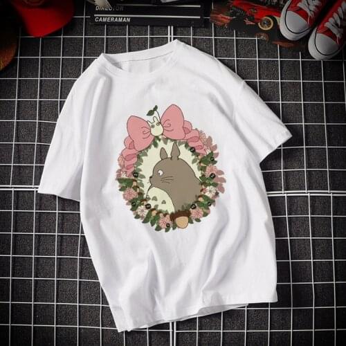 Cartoon Neighbor Totoro T-shirt studio Ghibli Viper Japanese cartoon anime women T-shirt short sleeve Miyazaki clothing