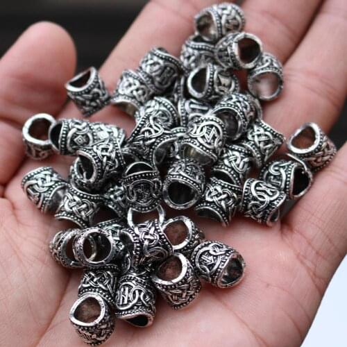 Nostalgia 24Pcs Wholesale Norse Viking Runes Charms Lot Pendant Jewelry Making For Necklace Bracelet Diy Hair Beard Accessories