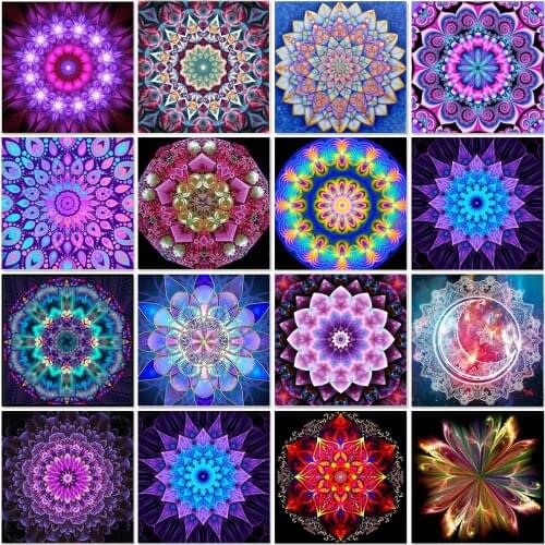 Full Square 5D Diy Diamond Painting Mandala Diamond Art Rhinestone Flower Diamond Embroidery Cross Stitch Kit Mosaic Home Decor