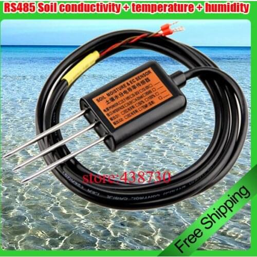 RS485 Soil salt transmitter/soil conductivity transmitter/20000ms soil EC sensor/temperature and humidity transmitter