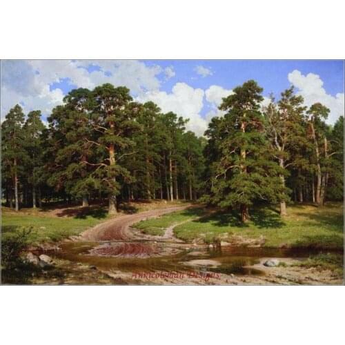 Needlework for embroidery DIY DMC High Quality - Counted Cross Stitch Kits 14 ct Oil painting - Pine Forest