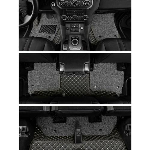 High quality! Custom full set car floor mats + trunk mats for Toyota Wish 7 seats 2018-2003 waterproof double layers carpets