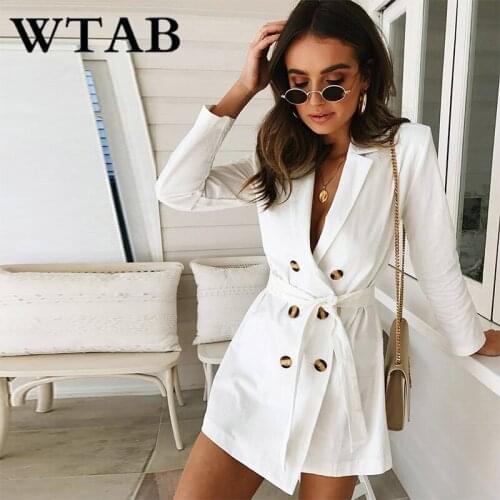WTAB vestidos autumn and winter casual dress long sleeve lace up button women dress turn-down bodycon mini party dresses femme