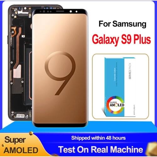 Original 6.2" Super AMOLED For Samsung Galaxy S9 PLUS LCD Display Touch Screen Digitizer With Frame S9+ G965 G965F Display
