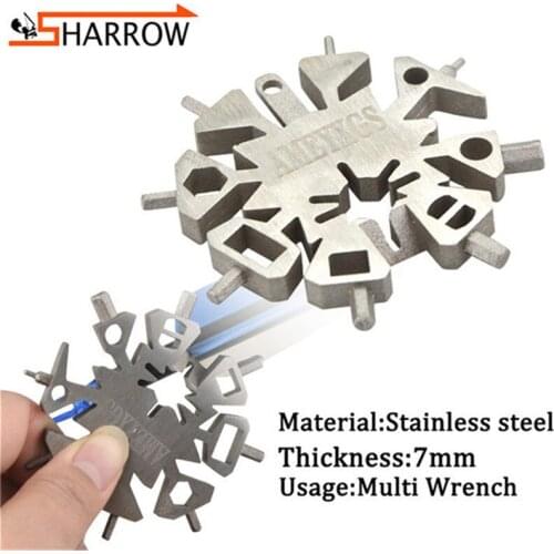 1pc 21-In-1 Hex Wrench Arrow Tail Adjuster Tool Snowflake Multifunction Wrench For Outdoor Hunting Shooting Archery Accessories