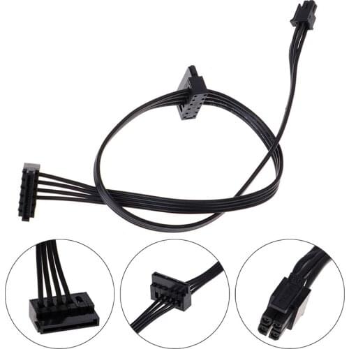 1Pc 45CM Mini 4 Pin To 2 Sata SSD Power Supply Cable For M410 M610 M415