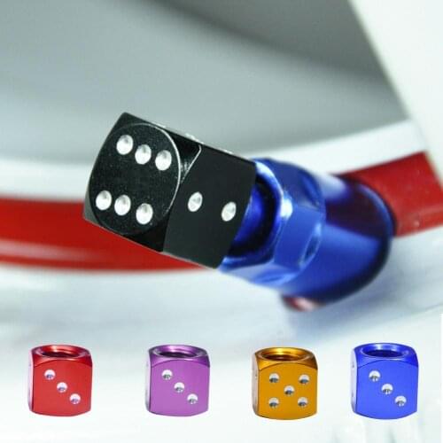 1Pc Dice Bike Tire Valve Cap 1.2CM Diameter Aluminum Alloy American Bicycle Valve Stem Cover Caps for All Vehicle Models