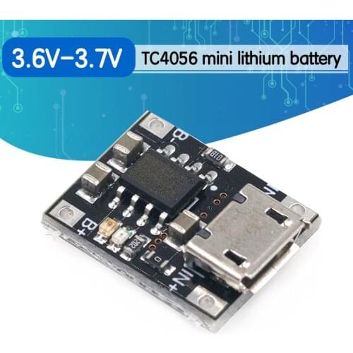 10PCS Single Cell Lithium Battery Charging Charger Module 1A 5V-6V 4.2V TC4056 TC4056A Micro USB Power Supply Board TP4056