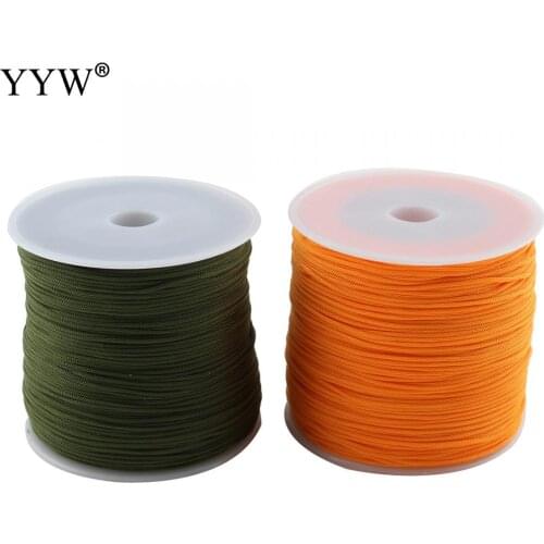 100yards/Spool 1MM Nylon Cord Thread Cord Green Orange String Strap DIY Rope Bead Necklace European Bracelet Jewelry Making