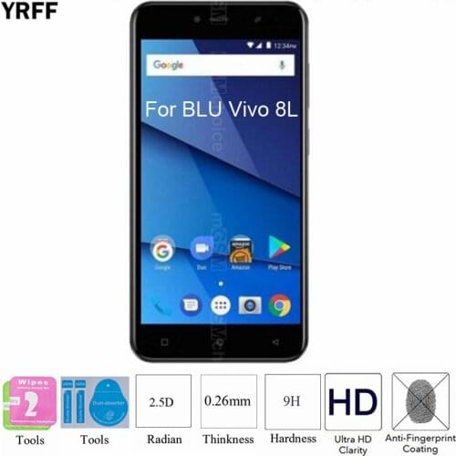2PCS For BLU vivo 8L 2.5D 0.25mm 9H Tempered Glass Screen Protector Protective Film For BLU vivo 8L Free Tools