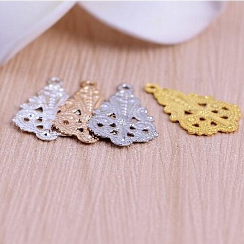 21.5mm flower piece brass pendant copper piece diy jewelry jewelry accessories