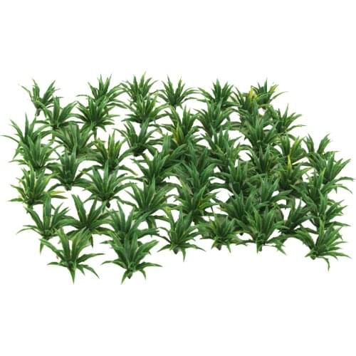 50pcs Model Train Grass Shrubs Railroad Architecture Diorama HO Scale for DIY Crafts or Building Models