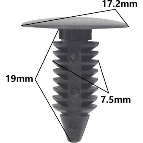 Kalili lot Auto Fastener fit 8mm Hole Nylon Car Clips Fender Bumper Shield Retainer Plastic Rivet