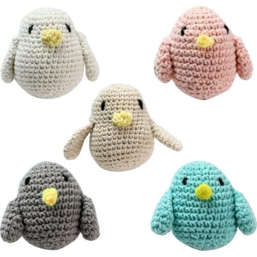 Handmade Crochet Cotton Bird DIY Baby Pacifier Chain Accessories Infant Teether