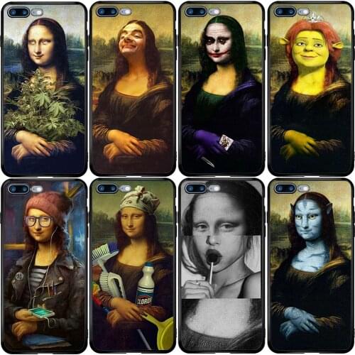 Cover Case for Huawei Honor Nova 4 5 6 7 SE Mate 9 10 20 30 P10 P20 P30 P40 Lite E Pro Plus Mona Lisa Funny Spoof