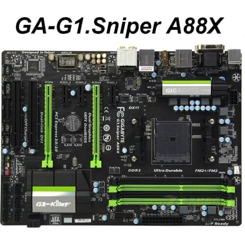 For Gigabyte GA-G1.Sniper A88X Original Motherboard Socket FM2 FM2+ DDR3 64GB USB3.0 PCI-E 3.0 Desktop Mainboard ATX Used