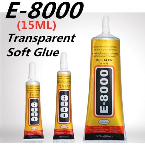 E8000 15ml Strong Liquid Glue Clothes Fabric Clear Leather Adhesive Jewelry Stationery Phone Screen Instant Earphone