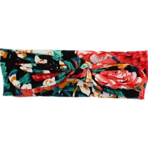 Elastic Head Bands For BABY Lovely Bowknot Girls Headband For Children Tuban Baby Baby Accessories Floral Hair haarband