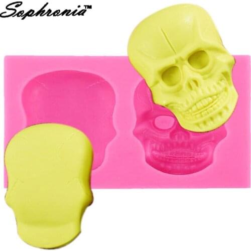 10PCS/SET 10PCS/SET Halloween silicone mold skulls Silicone Soap Mold Sugarcraft Baking Tool Cake Decoration m683