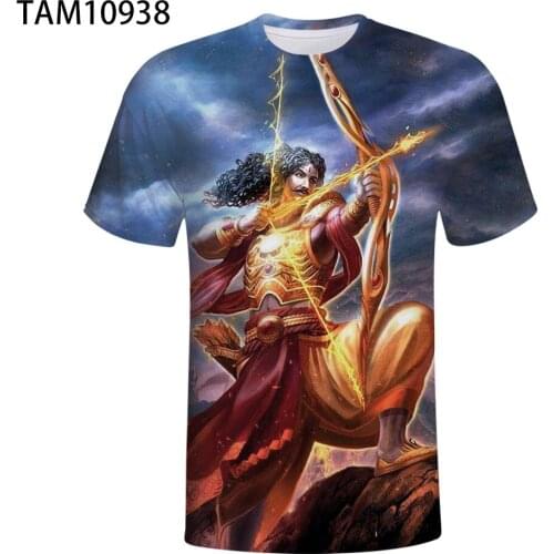 Summer mens And womens Short Sleeve T-shirt 3D Movie Karnan Cartoon Characters Fashion Trend Print Youth childrens Top