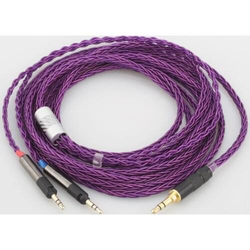 Audiocrast HIFI 3.5mm Stereo 8 Cores 7N OCC Silver Plated R70X Headphone Upgrade Cable for ATH-R70X R70X headphones
