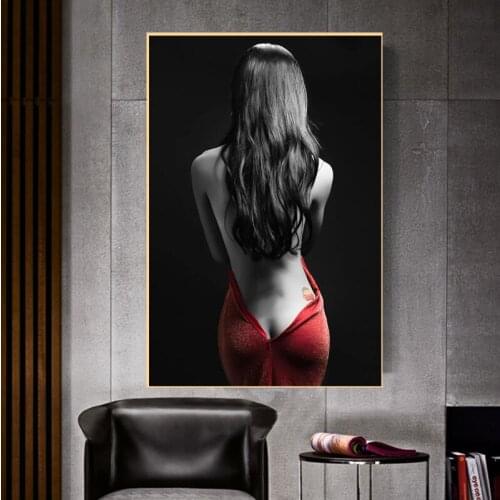 Modern Half Nude Women Canvas Painting Posters and Prints Wall Art Sexy Naked Pictures Painting Home Decoration No Frame