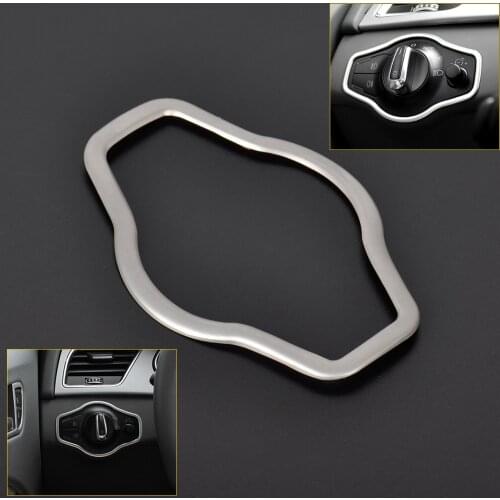 DWCX Silver Chrome Interior Headlight Switch Button Cover Trim for Audi A4 B8 Q5 A5 2008 2009 2010 2011 2012 2013 2014 2015