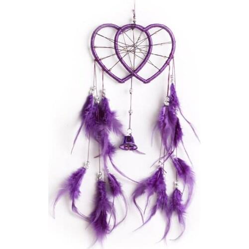 Handmade Heart Rings Dreamcatcher House Decoration Indian Original Style Dreamcatcher Bead Wall Hanging Decoration