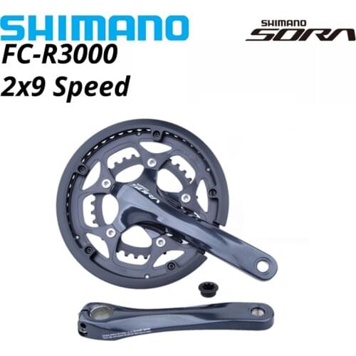 Shimano SORA FC-R3000 Crankset 2*8s 2*9s road Bicycle Bike front chainwheel crank FC R3000 175mm 170mm 50-34T two pieces