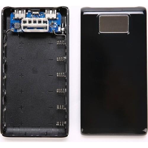 Free Welding Power Bank Shell LCD Screen Digital Display Power Bank Charger DIY Module Powered By 6x 18650 Battery(not include)