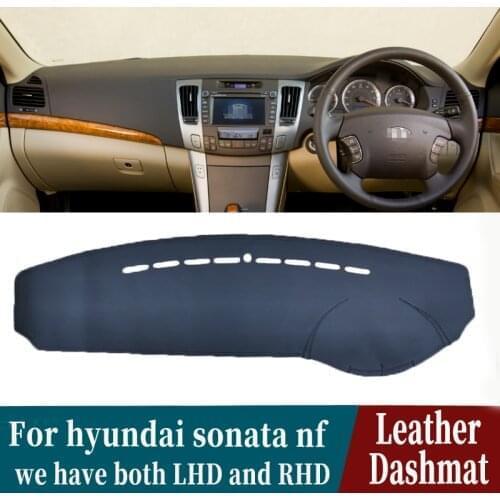 Leather Dashmat Dashboard Cover Pad Dash Mat Carpet Car-Styling accessories for hyundai sonata nf 2004 2005 2006 2008 2007 2009