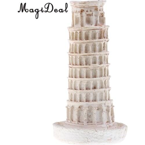 MagiDeal DIY Kit Resin Tower of Pisa Italy Building Model Scene Sand Scenery for Diorama Landscape Office Room Decor Toy Gift