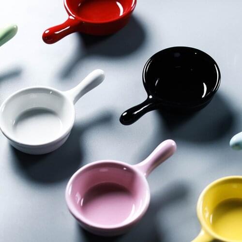 Homies 1Pcs Cute Cat Mini Size Pigments Ceramics Soy Sauce Dish Vinegar Jam Dishes Kitchen Small Plate Tableware dinner plates