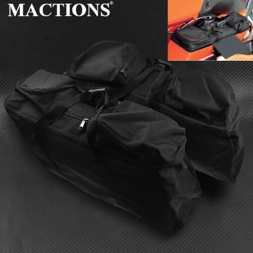 1 Pair Motorcycle Side Box Saddle Bag Liner Luggage Kit Black For Harley Touring Road King Electra Street Glide 1993-2018 Ultra
