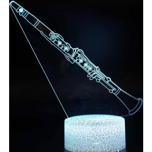Musical Instruments Series 3d Table Led Lamp Creative Gift Visual 3d Colorful Night Lights Novelty Decoration LED Lighting