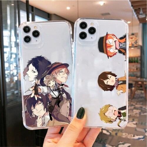Soft Transparent Phone Case for iPhone 8 7 6 6S Plus X SE2020 XR 11 12 pro XS MAX Japan Anime Bungo Stray Dogs Osamu Dazai Cover