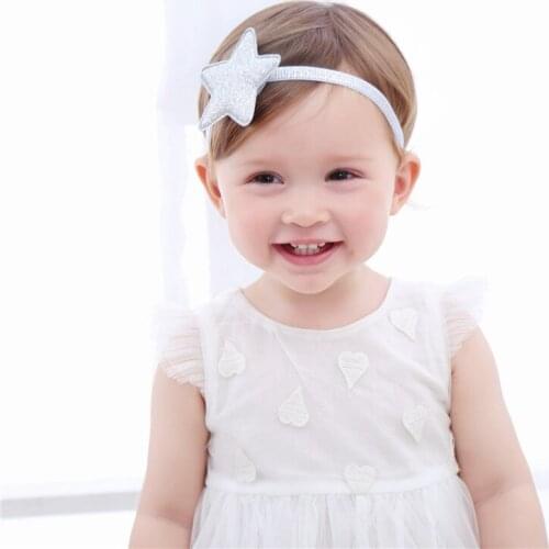 Wholesale kids newborn baby girls headband shinny star elastic hair bands wraps headbands turbante accessories headwrap