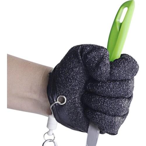 Professional Fishing Catching Gloves Protect Hand Non Slip Latex Glove With Magnet Release Fish Grab Safety Outdoor Fishing Tool