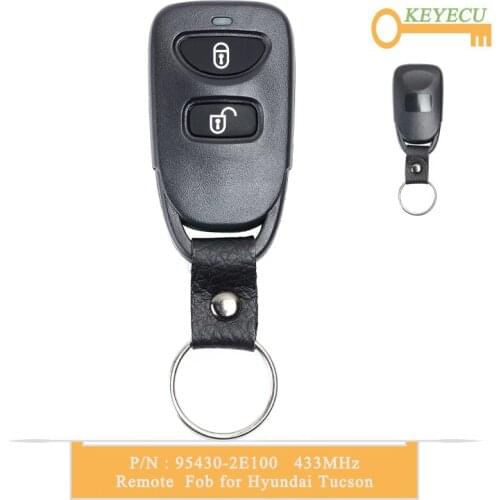 KEYECU 1 / 2 / 10 pcs / lot Remote Control Fob 2 Button 433MHz for Hyundai Tucson 2008 2009 P/N: 95430-2E100